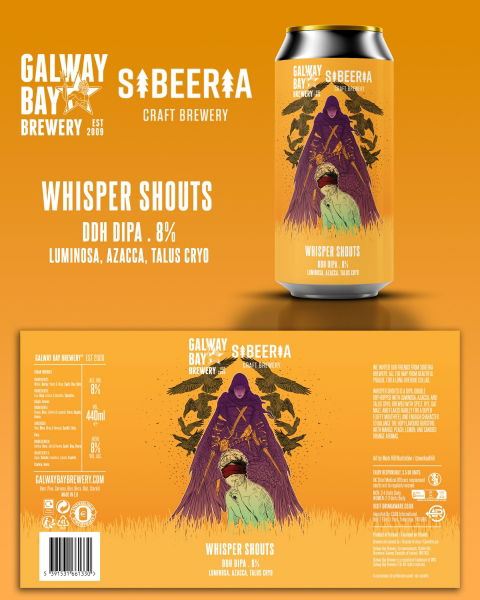 Galway Bay CAN Whisper Shouts DDH DIPA 8.0% 12x440ml