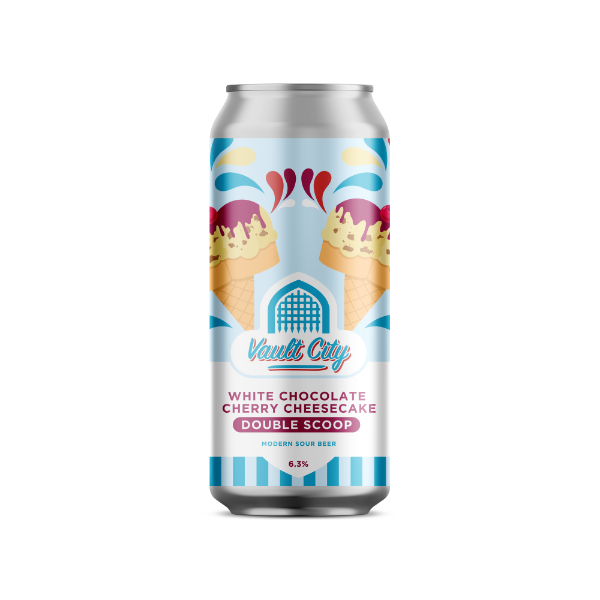 Vault City CAN White Choc Cherry Double Scoop 6.3% 12x440ml