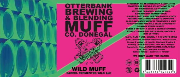 Otterbank BOT Wild Muff Barrel Ferm Wild Ale 5.8% 12x330ml