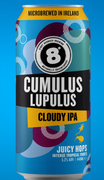 8 Degrees CAN Cumulus Lupulus Cloudy IPA 5.2% 24x440ml