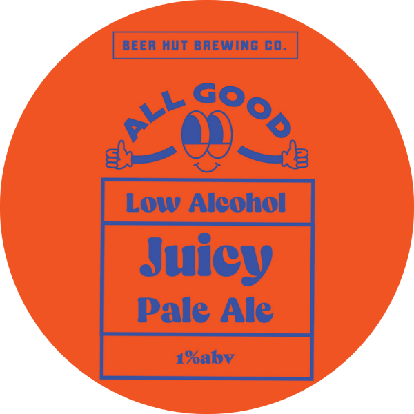 Beer Hut KEG All Good Juicy Low Alcohol Pale Ale 1.0% 30LTR (KK)