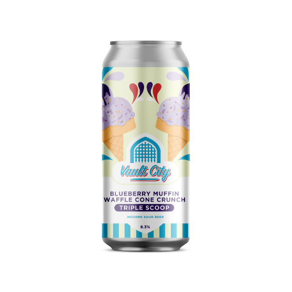 Vault City CAN B'berry Cone Crunch Triple Scoop 8.3% 12x440ml