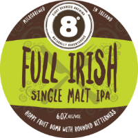 8 Degrees KEG Full Irish Single Malt IPA 6.0% 30LTR (KK)