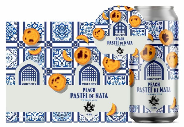 Vault City CAN Peach & Apricot PAstel de Nata 4.8% 12x440ml